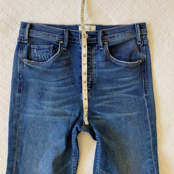 McGuire Valletta Straight Jeans Step Hem Button Fly Anthropologie Medium Wash 29 - Picture 13 of 15